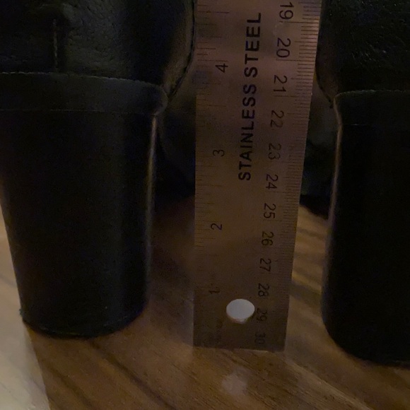 ALDO ZIPPER COMBAT BOOT LEATHER HEELS - Picture 9 of 9